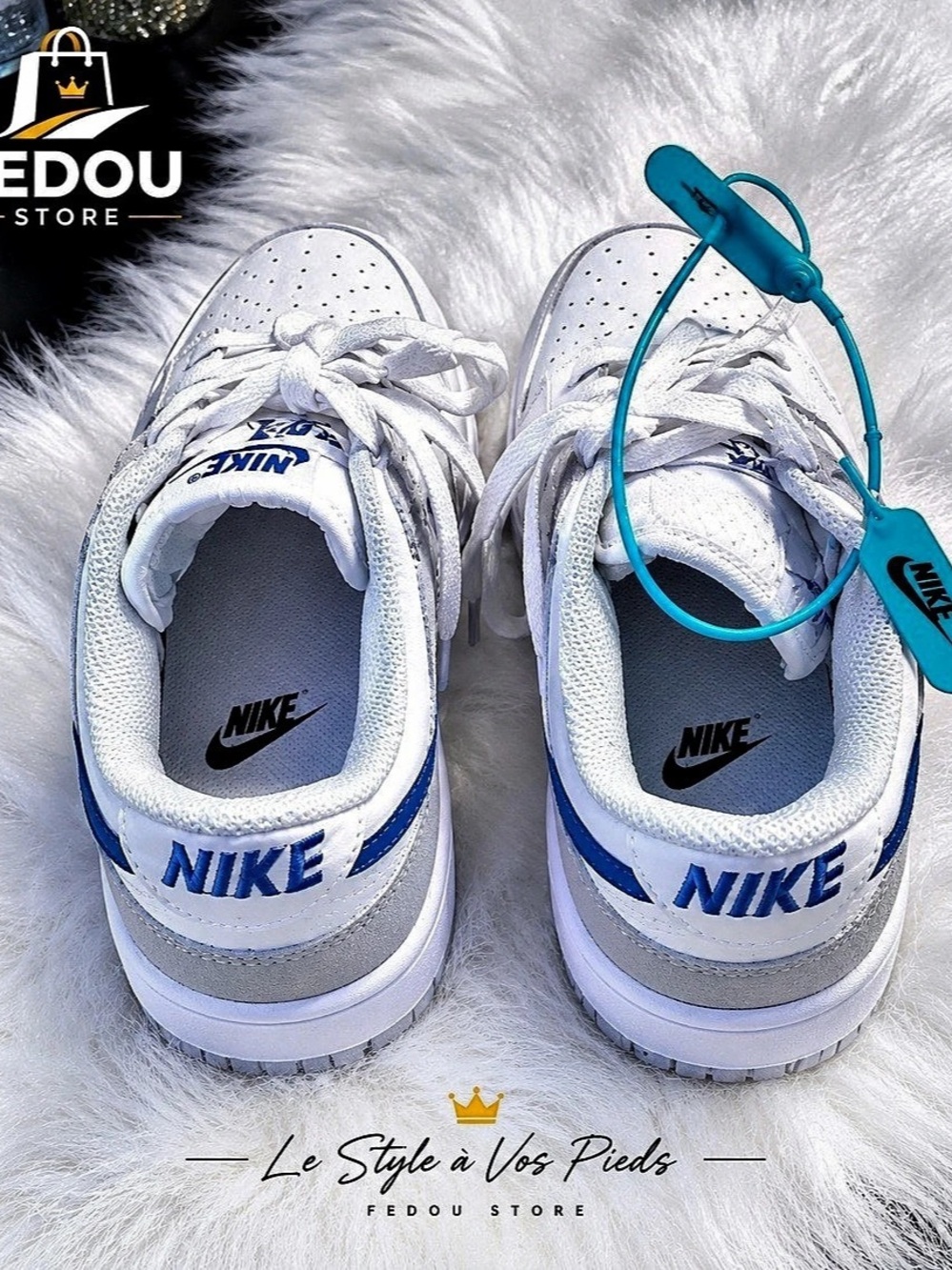 Nike Dunk Low Retro 'Deep Royal Blue/Football Grey' Sneakers